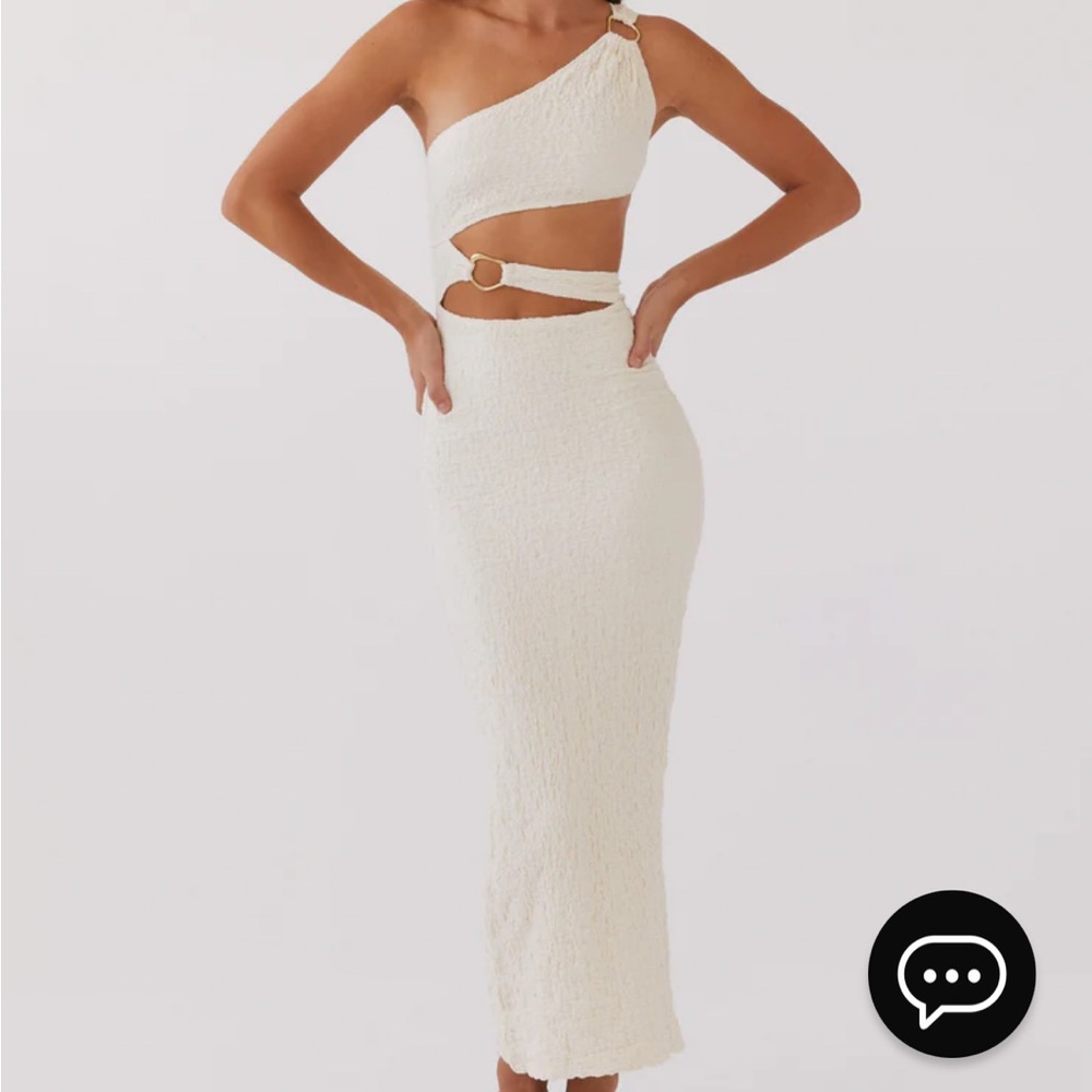 Pepper Mayo Cutout Maxi Dress - Cream